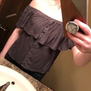 AEO off the shoulder crop top NWOT